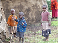 Masai village children