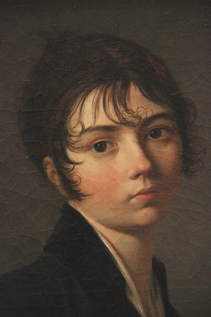 Detail:  Girl with Portfolio. Guillaume Lethiere, about 1799